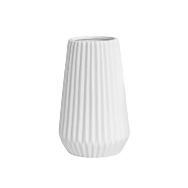 Vaso per fiori in ceramica bianca
